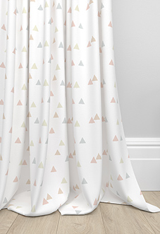 Faceted, Peachy - Made to Measure Curtains